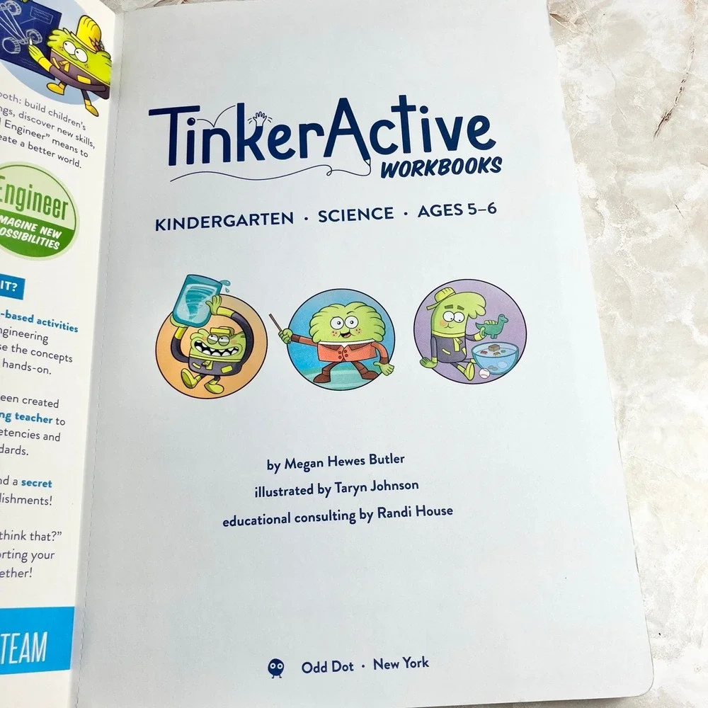 TinkerActive Kindergarten Science Workbook Learn Through Play Exercises Age 5-6